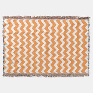 Oranje wit Chevron Pattern Drow Blanket Deken