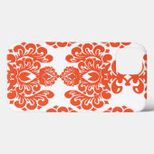 Oranje wit  Damaspatroon Case-Mate iPhone Case (Achterkant (horizontaal))