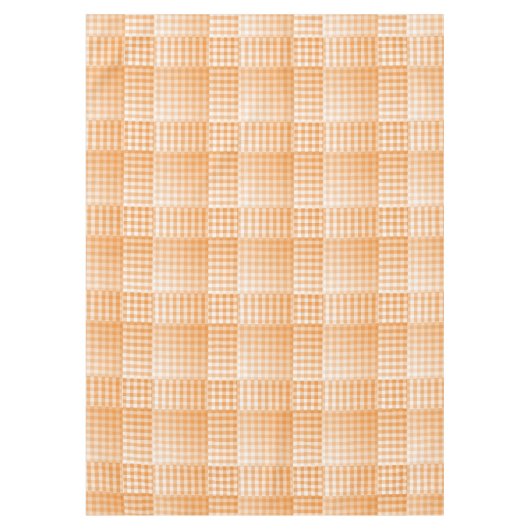 Oranje Wit Dambord Abstract Patroon Tafelkleed (Voorkant)