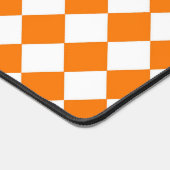 Oranje Wit Dambord Diamant Patroon  Bureaumat (Hoek)
