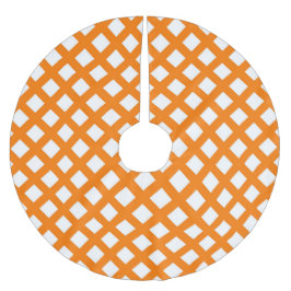Oranje Wit Dambord Diamant Patroon Kerstboom Rok