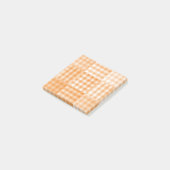 Oranje Wit Dambord Patchwork Patroon Post-it® Notes (Schuin)