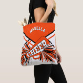 Oranje, wit en zwart design voor christen tote bag (Dichtbij)