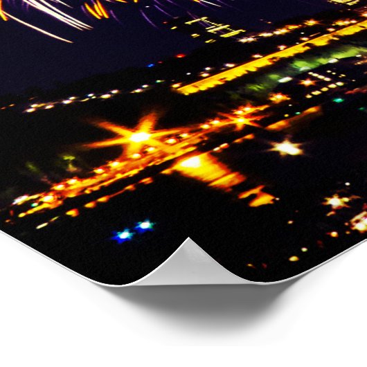 Oranje&wit Fireworks Poster (Hoek)