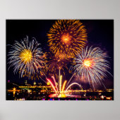 Oranje&wit Fireworks Poster (Voorkant)