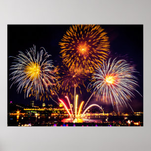Oranje&wit Fireworks Poster