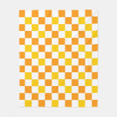 Oranje Wit Geel Geruit Patroonontwerp  Fleece Deken (Voorkant)