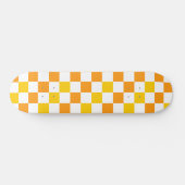 Oranje Wit Geel Geruit Patroonontwerp  Persoonlijk Skateboard (Horizontaal)