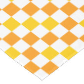 Oranje Wit Geel Geruit Patroonontwerp  Tafelkleed (Gekanteld)