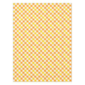 Oranje Wit Geel Geruit Patroonontwerp  Tafelkleed (Voorkant)
