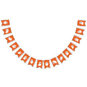 Oranje wit gelukkig halloween leuke geest vlaggetjes (Alle)