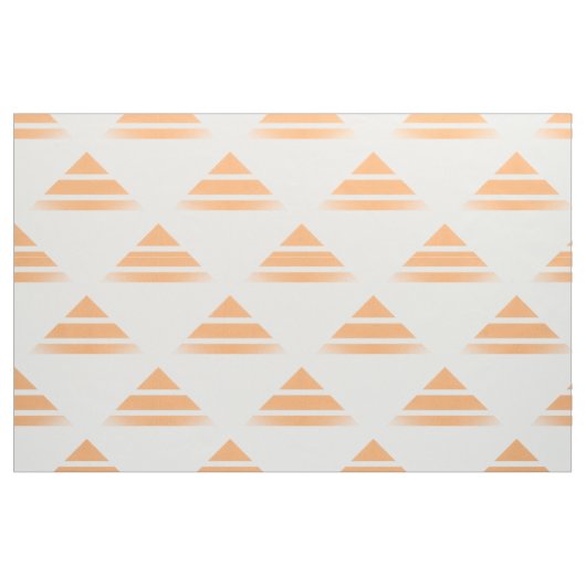 Oranje wit geo driehoekspatroon structuur stof (Fat Quarter)