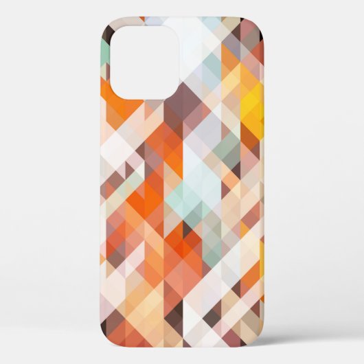 Oranje wit geometrisch: veelhoekige achtergrond Case-Mate iPhone case (Achterkant)
