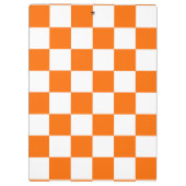 Oranje wit geruit controlepatroon klembord (Achterkant)