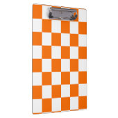 Oranje wit geruit controlepatroon klembord (Rechts)