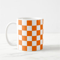Oranje wit geruit controlepatroon