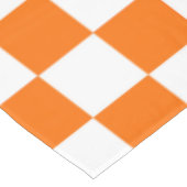Oranje wit geruit controlepatroon tafelkleed (Gekanteld)
