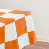 Oranje wit geruit controlepatroon tafelkleed (Voorbeeld)