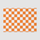 Oranje wit geruit controlepatroon tissuepapier (Voorkant)