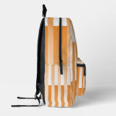 Oranje wit gestreept patroon bedrukte rugzak (Links)