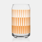 Oranje wit gestreept patroon blikvorm glas (Rechts)