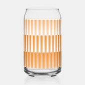 Oranje wit gestreept patroon blikvorm glas (Links)