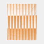 Oranje Wit Gestreept Patroon Fleece Deken (Voorkant)