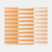 Oranje Wit Gestreept Patroon Fleece Deken (Voorkant (Horizontaal))