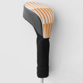 Oranje wit gestreept patroon golfheadcover (Schuin)