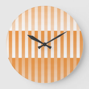 Oranje Wit Gestreept Patroon Grote Klok
