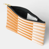 Oranje Wit Gestreept Patroon Klein Etui (Open)