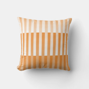 Oranje Wit Gestreept Patroon Kussen