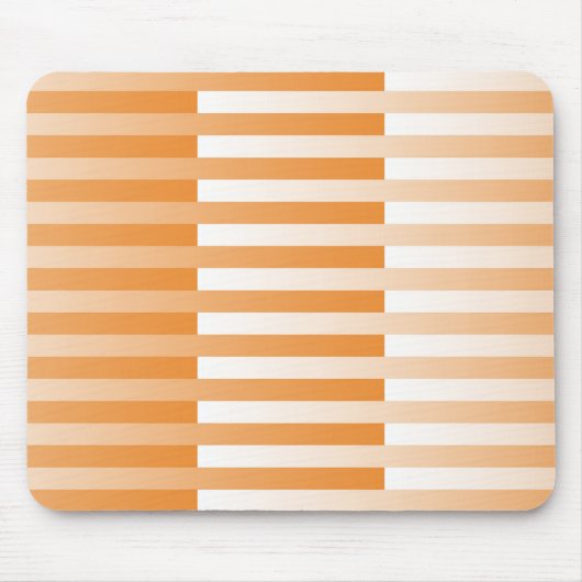 Oranje Wit Gestreept Patroon Muismat (Voorkant)
