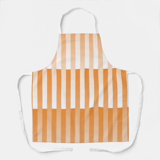 Oranje wit gestreept patroon schort (Voorkant)