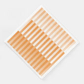 Oranje wit gestreept patroon servet (Hoek)