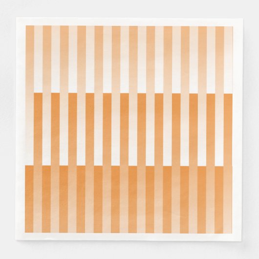 Oranje wit gestreept patroon servet (Voorkant)
