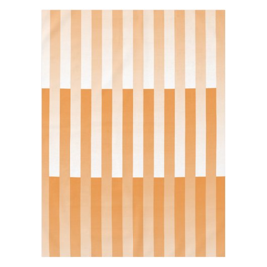 Oranje wit gestreept patroon tafelkleed (Voorkant)