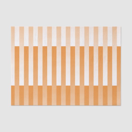 Oranje Wit Gestreept Patroon Tissuepapier (Voorkant)
