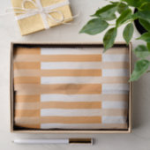 Oranje Wit Gestreept Patroon Tissuepapier (Geschenk)