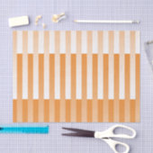 Oranje Wit Gestreept Patroon Tissuepapier (Craft)