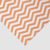 Oranje wit gestreepte Chevron Pattern Tissuepapier (Detail)