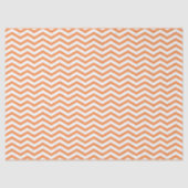 Oranje wit gestreepte Chevron Pattern Tissuepapier (Voorkant)