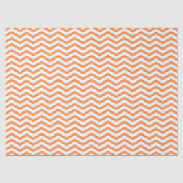 Oranje wit gestreepte Chevron Pattern Tissuepapier