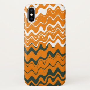Oranje wit grijs Zee wazig strepen patroon Case-Mate iPhone Case