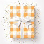 Oranje wit patroon cadeaupapier