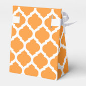 Oranje wit patroon dankzij cadeaudoos bedankdoosjes (Achterkant)