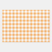 Oranje wit patroon inpakpapier vel (Voorkant 3)