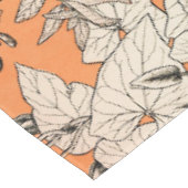 Oranje wit patroon van grafische bloemen tafelkleed (Gekanteld)