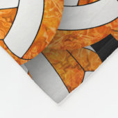 oranje wit schoolteam kleuren girly volleyball fleece deken (Hoek)