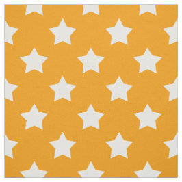 Oranje wit sterrenpatroon decoratief textiel stof